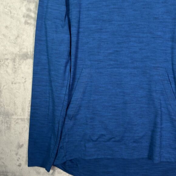 Spyder Active Heathered Blue Lightweight Kangaroo Pouch Hoodie Size Medium - Picture 5 of 7